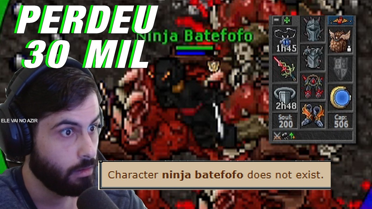Streamer de TIBIA diz que foi banido injustamente e perdeu 30 mil reais investidos (REACT)