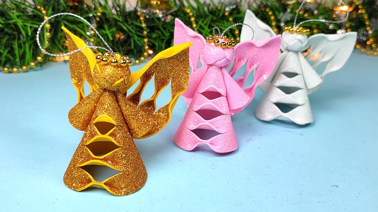 🔴MIRA CUAN RÁPIDO Y FÁCIL ES HACER ESTOS ANGELITOS NAVIDEÑOS