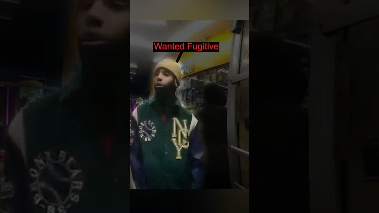Wanted Fugitive Shoulder Checks Cop