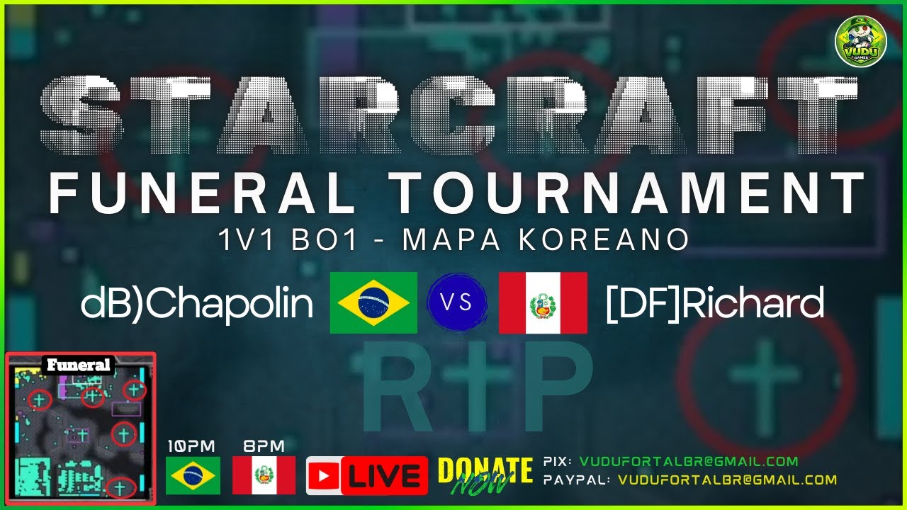 🟢 LIVE 26.01.15 | STARCRAFT – FUNERAL TOURNAMENT 1v1 | EP8 | LIVE DO VUDU