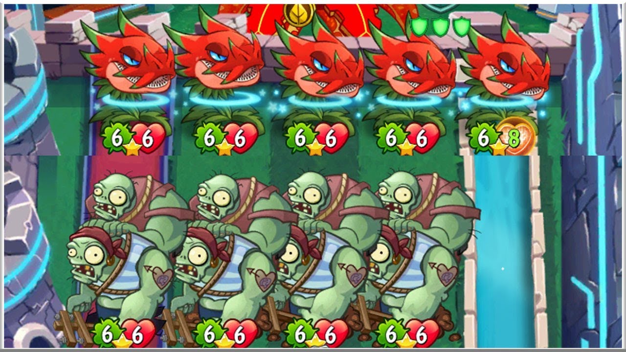 Gargantuar Throwing Gargantuar vs Dark Matter Dragonfruit - Plants vs Zombies Heroes Gameplay
