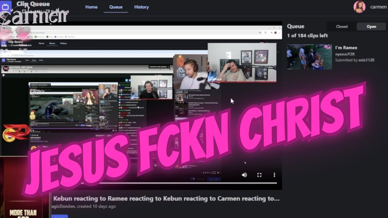 Carmen reacts to GTA RP clips and more! | NOPIXEL 4.0
