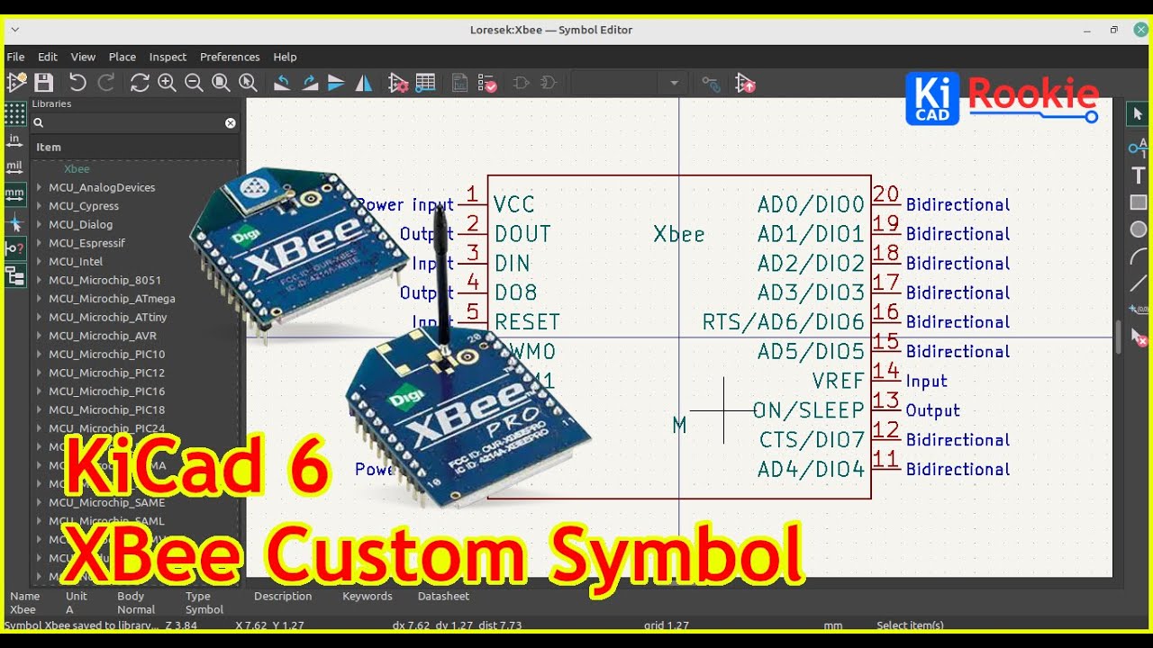 XBee KiCad Symbol