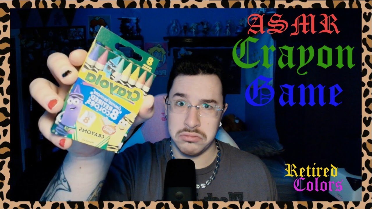ASMR Crayola Retired Colors Association Game!! Follow Along | Tapping, Mic Brushing, Whispered