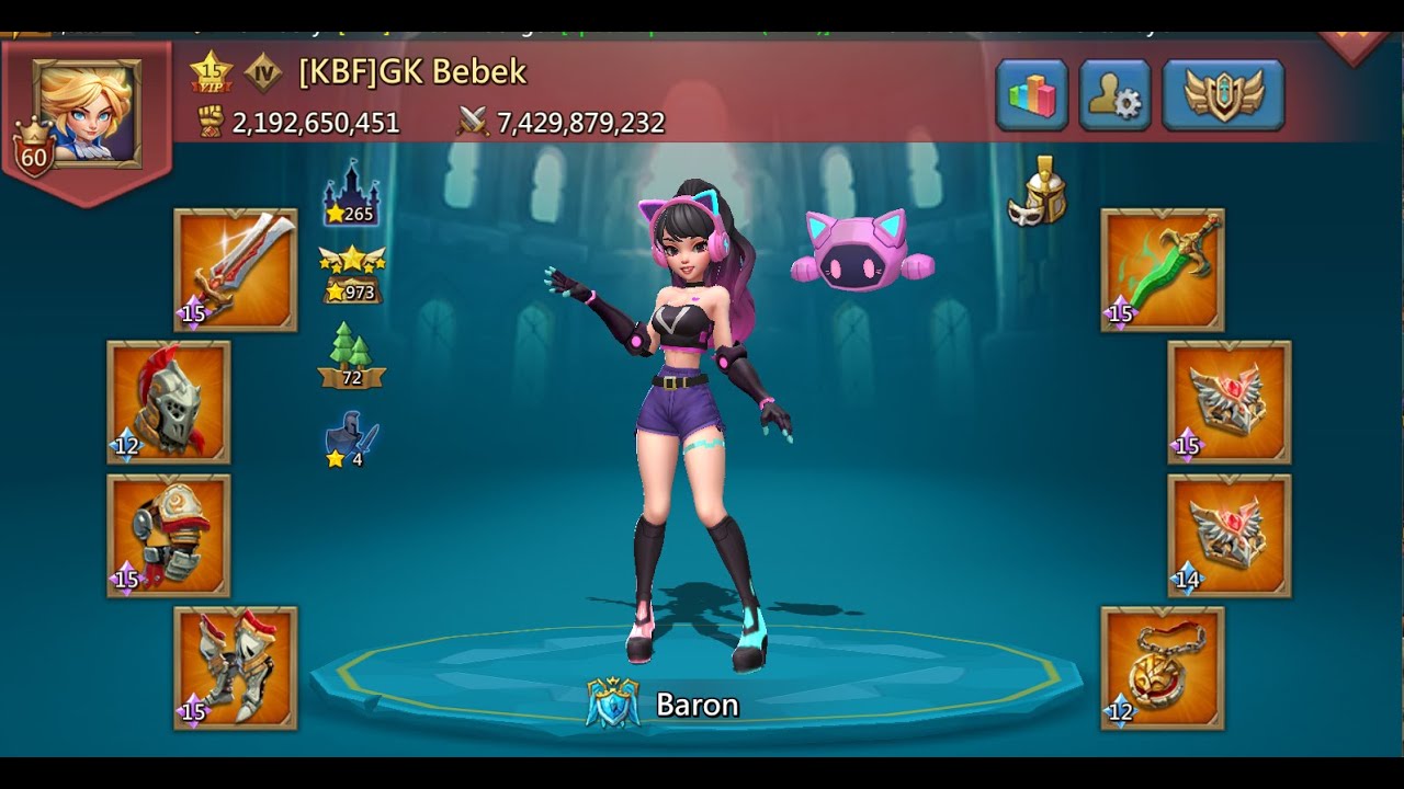 Lords Mobile Baron - PCs beats DW-Family in Baron