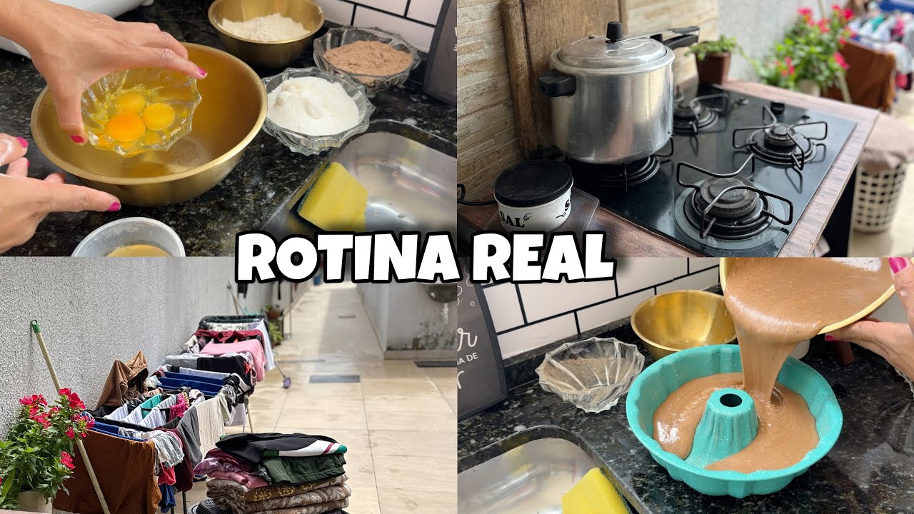 Rotina REAL de Dona de Casa 🧹 Faxina na Área Gourmet + Bolo de Chocolate no Final