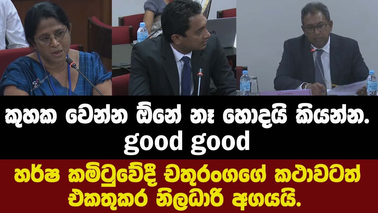 🔴කුහක වෙන්න ඕනේ නෑ හොදයි කියන්න.good good.හර්ෂ කමිටුවේදී චතුරංගගේ  කථාවටත් එක්කම නිලධාරි අගයයි.