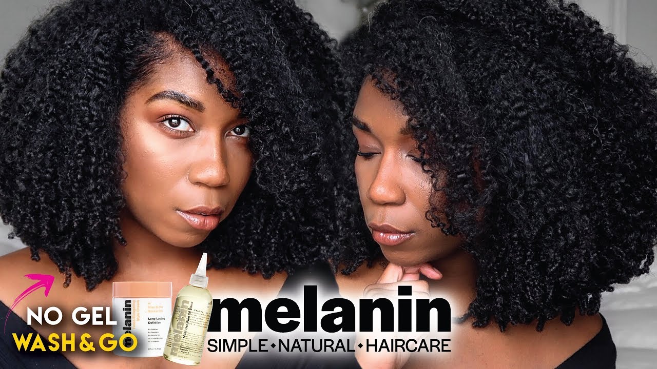 Soft Fluffy Wash And Go WITHOUT GEL - ft. Melanin Haircare | No Gel Defined Type 4 Natural Hair