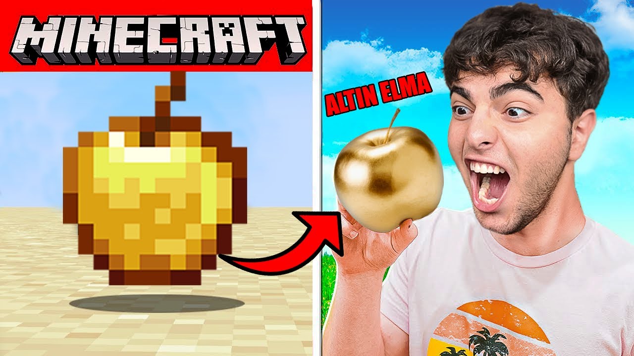 24 Saat Minecraft Yiyeceklerini Gerçek Hayatta Yedim !