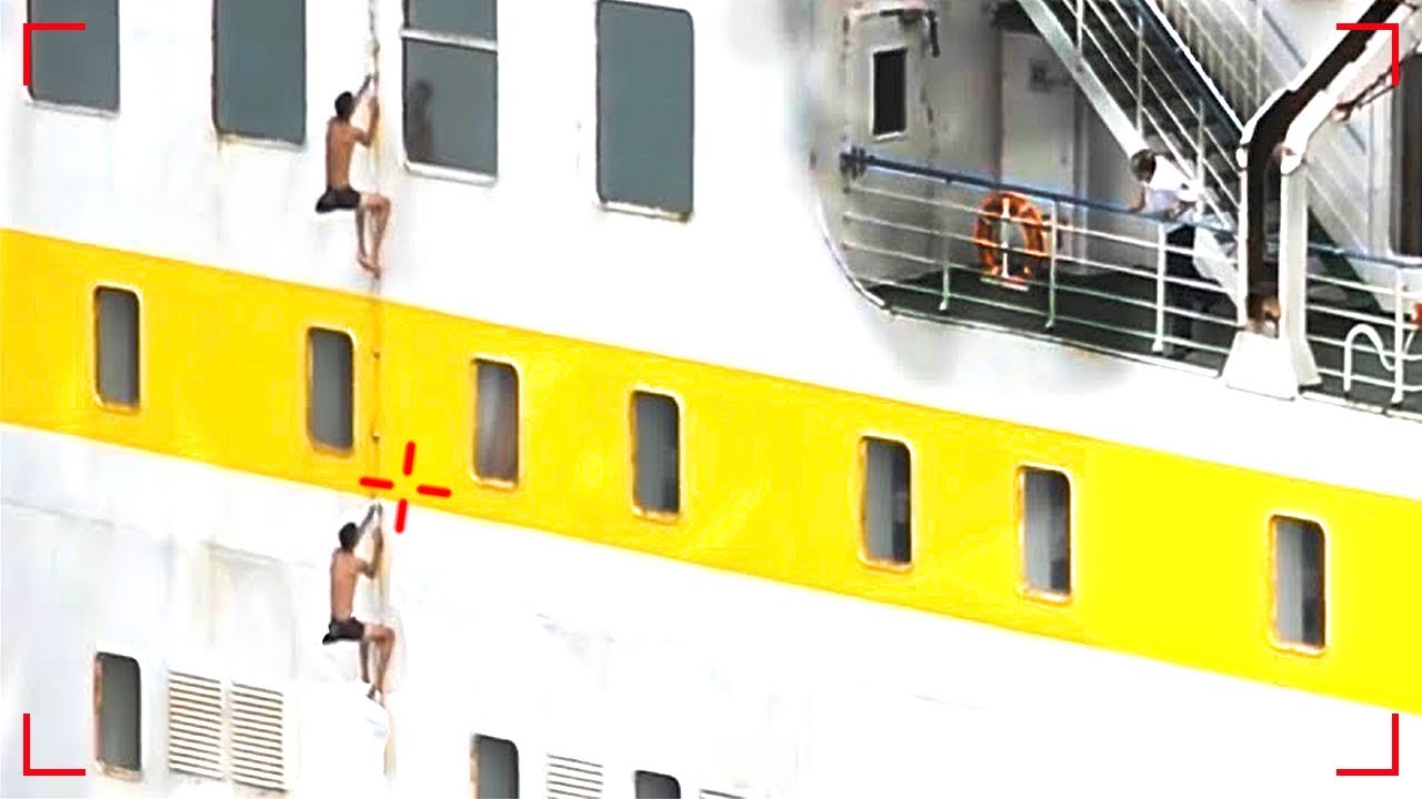 Somali Pirates Trying to Climb On Wrong Ship Board Compilation