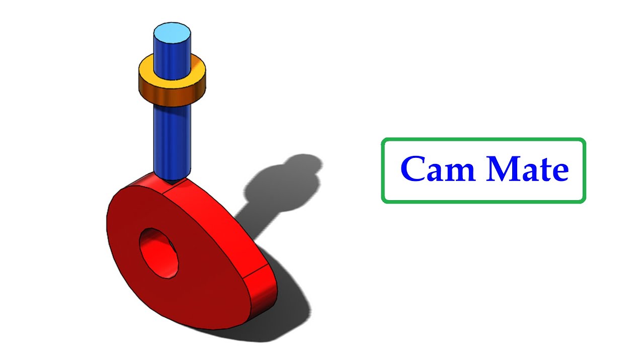 ⚡Mechanical Mate || Cam Mate || How to create a Cam and Follower animation in solidworks?