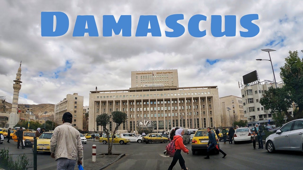 Damascus (دمشق), Driving Downtown| Syria 2024
