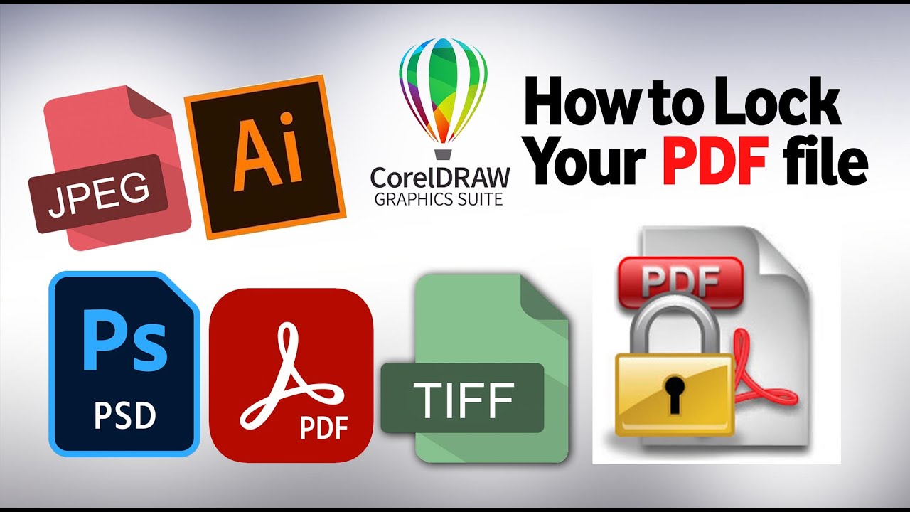 Saving Your Work in Different Formats in CorelDraw / Locking your PDF Files / CorelDraw Tutorials