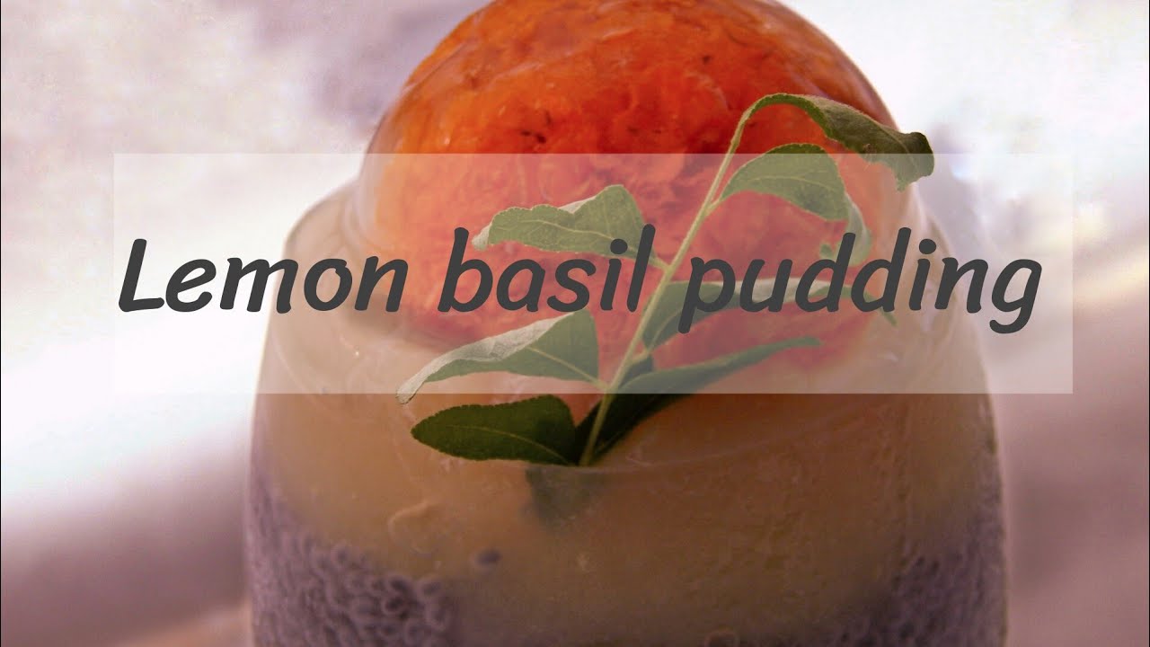Lemon basil pudding | Home cafe vlog