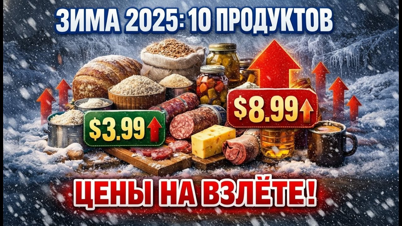 Зима 2025: 10 ПРОДУКТОВ, которые нужно иметь в запасе [цены на взлёте]