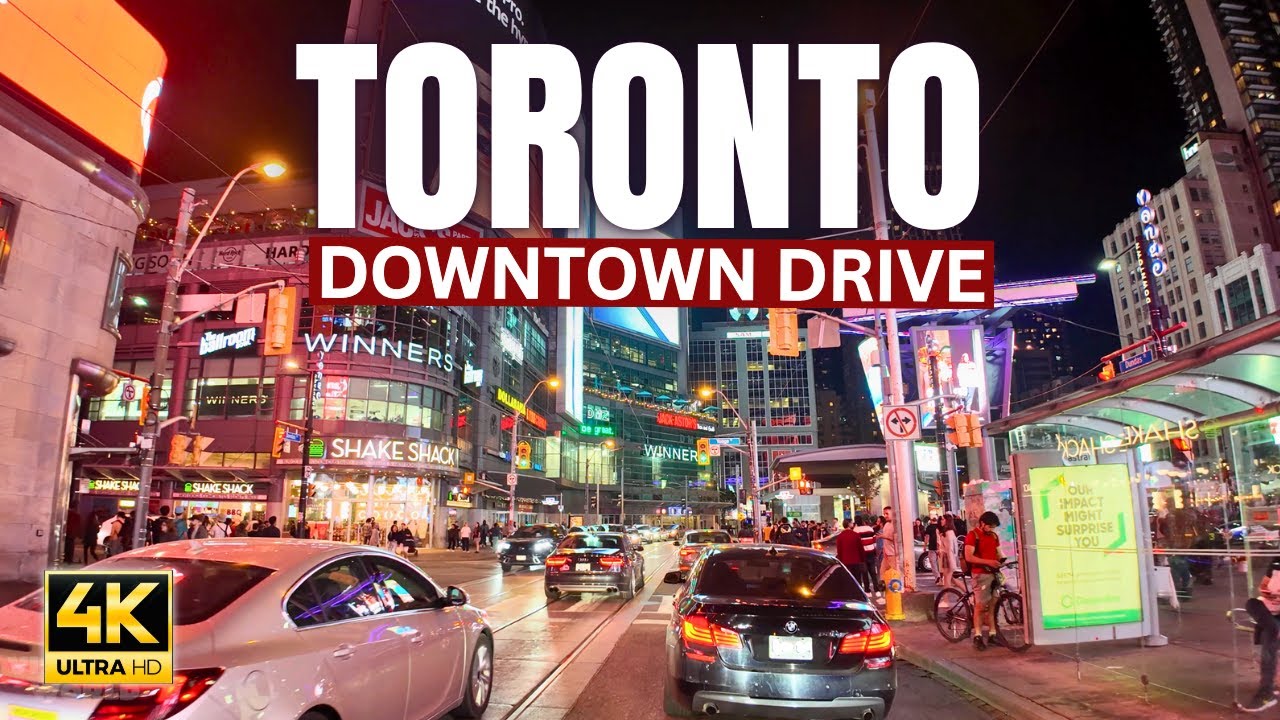 🇨🇦 Toronto Downtown Night Drive 2025 | Bloor St East to Old Town | Sunday vibes | Canada |