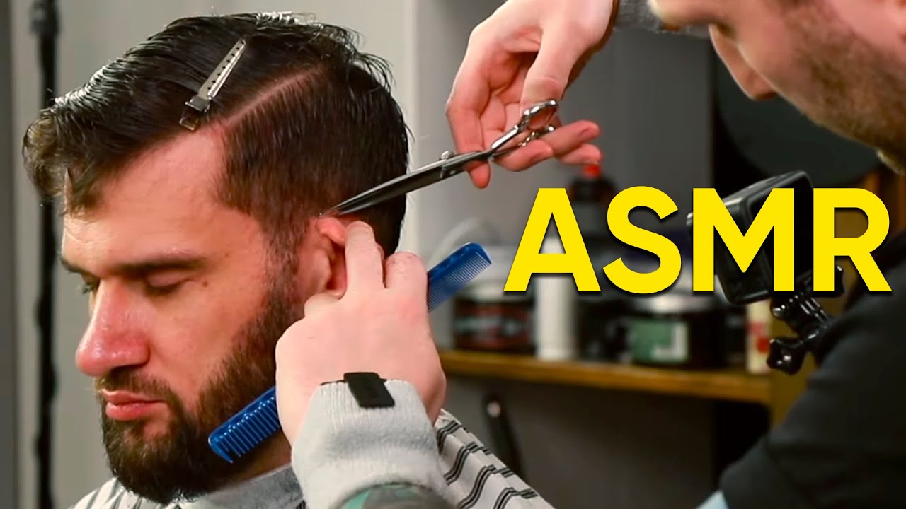 Расслабляющая стрижка только ножницами 💈 ASMR БАРБЕР