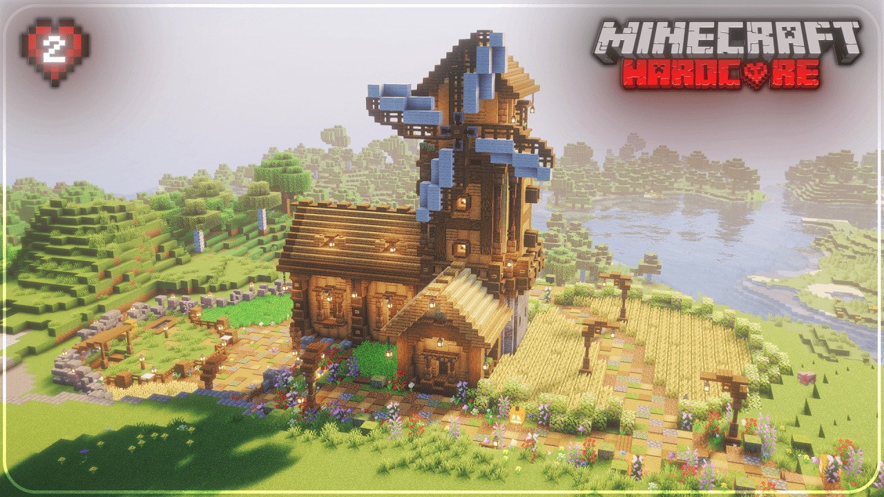 I Built the Perfect Farmhouse in Minecraft Hardcore