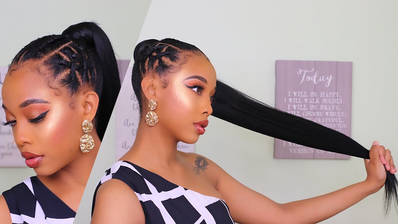 SPICIEST PONYTAIL FOR SHORT 4C HAIR+ NO HEAT! |32
