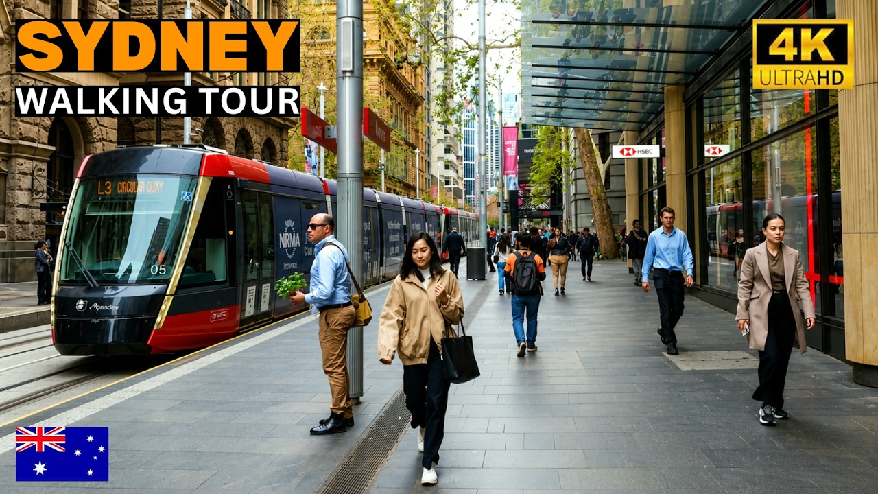 Sydney Australia Walking Tour | George Street to Broadway | 4K