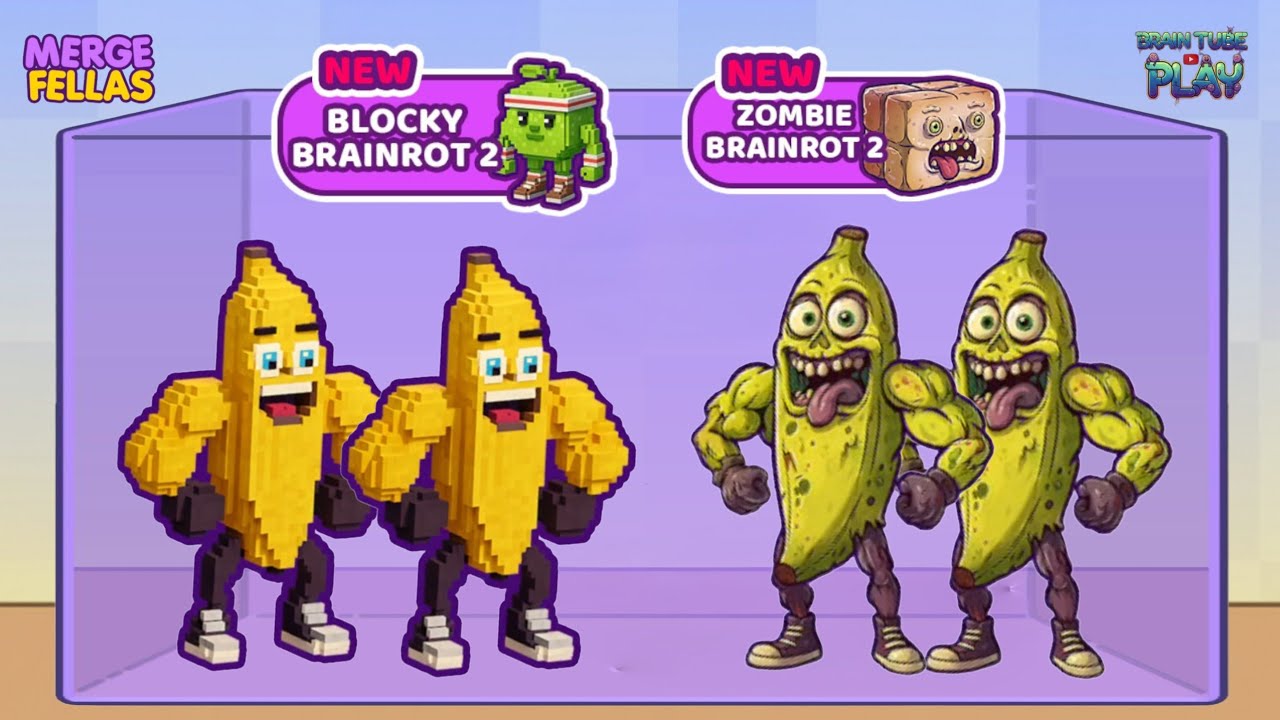 Merge fellas: 🔥BLOCKY BRAINROT 2 vs ZOMBIE BRAINROT 2 - MAX LEVEL🔥 | gameplay walkthrough