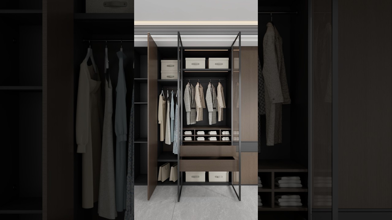 Modern wardrobe design with dressing ✨  #cabinet  #wardrobe #vrishtidesigns #bedroom #shorts