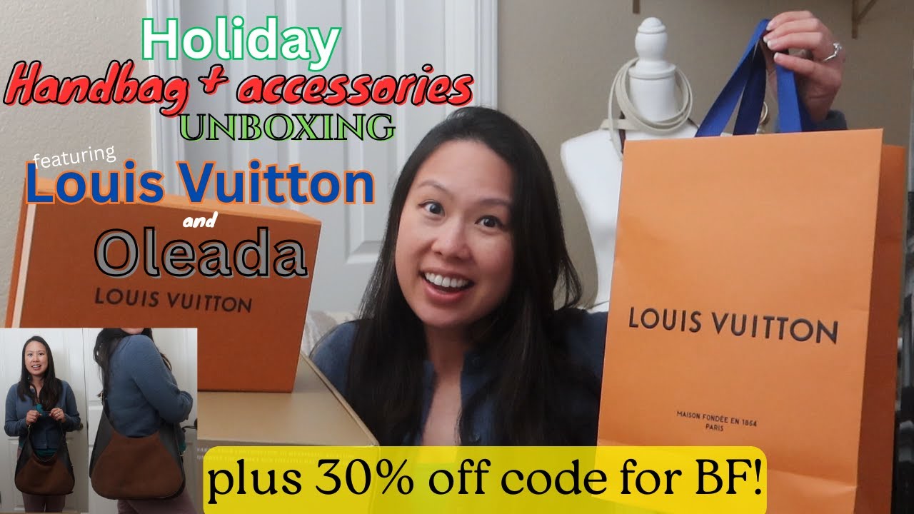 Распаковка сумок и праздничных аксессуаров | Louis Vuitton и Oleada | Код скидки 30% - 60%!