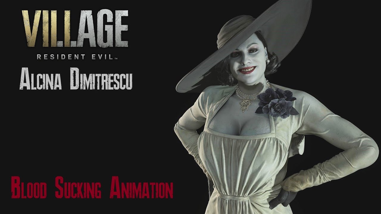 Lady Dimitrescu Blood Sucking Animation in Model Viewer - Resident Evil 8 Mod
