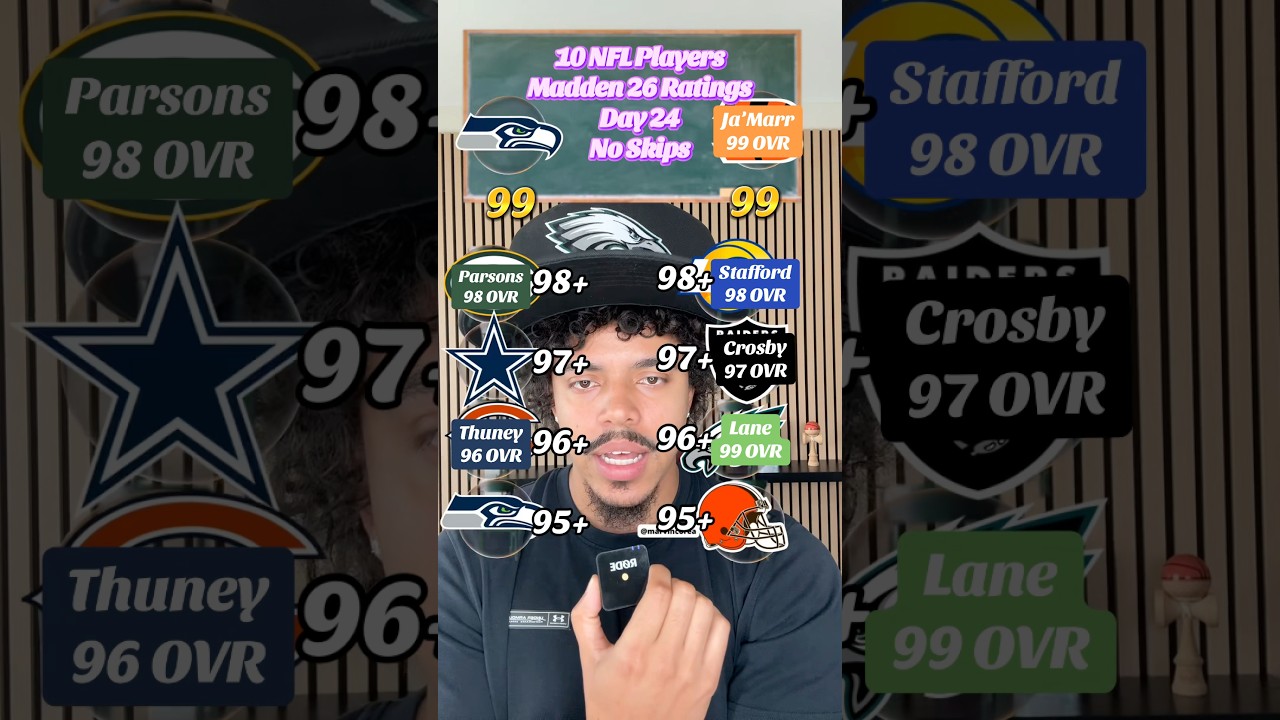 Пытаюсь получить 10 рейтингов игроков НФЛ в Madden 26 без пропусков 👀🔥 #nfl #madden