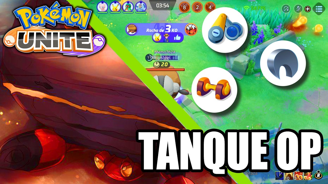 CRUSTLE en Pokemon Unite tal vez NO ES TANQUE | Gameplay,  Build y Moveset