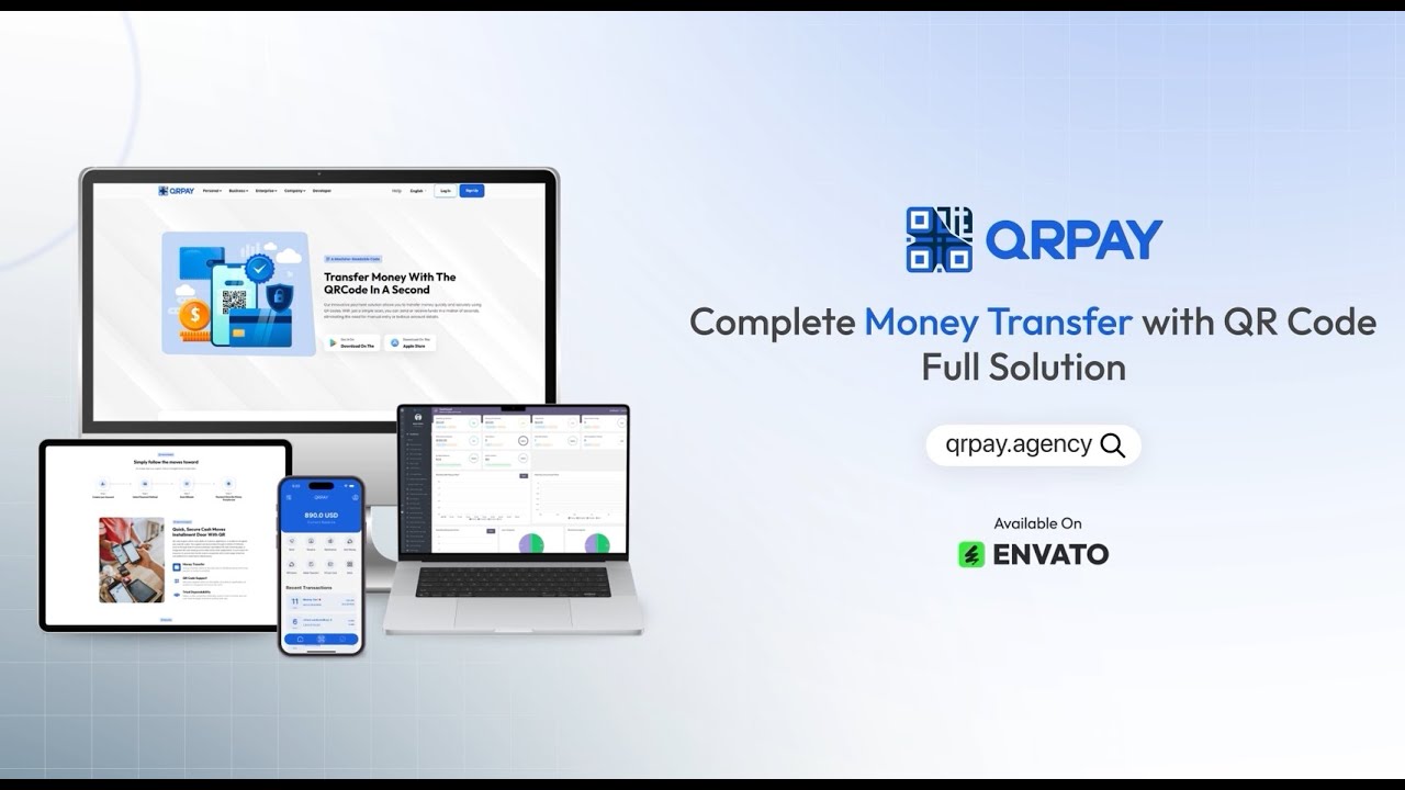 QRPay Pro | Money Transfer Business with QR Code Full Solution | AppDevs