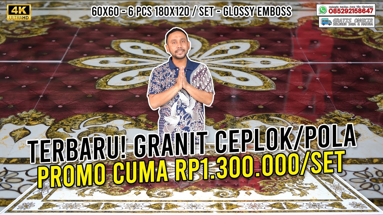 GRANIT CEPLOK/POLA TERBARU‼️ MOTIFNYA MEWAH BANGET, MURAH BANGET CUMA Rp1.300.000/set - 120x180, KW1