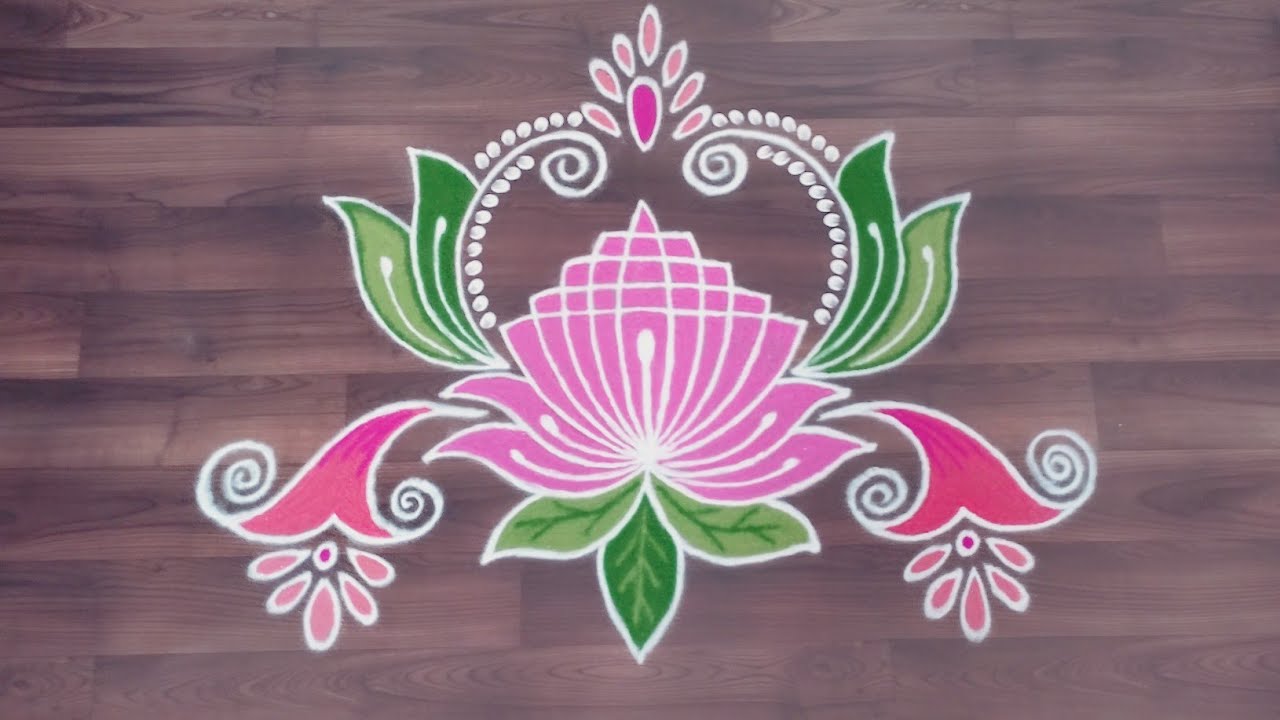 Lotus Rangoli Design 