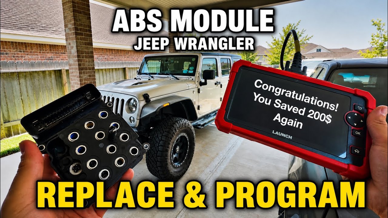 Как заменить и запрограммировать код модуля управления ABS Jeep Wrangler 07–18 c2200 c121c