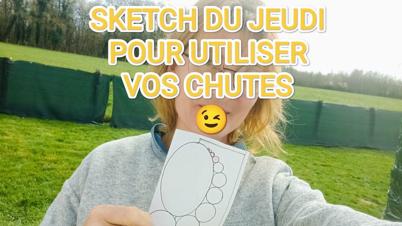 Une CARTE à partir d'un SKETCH pour recycler ♻️vos CHUTES 🎼🟡🎶