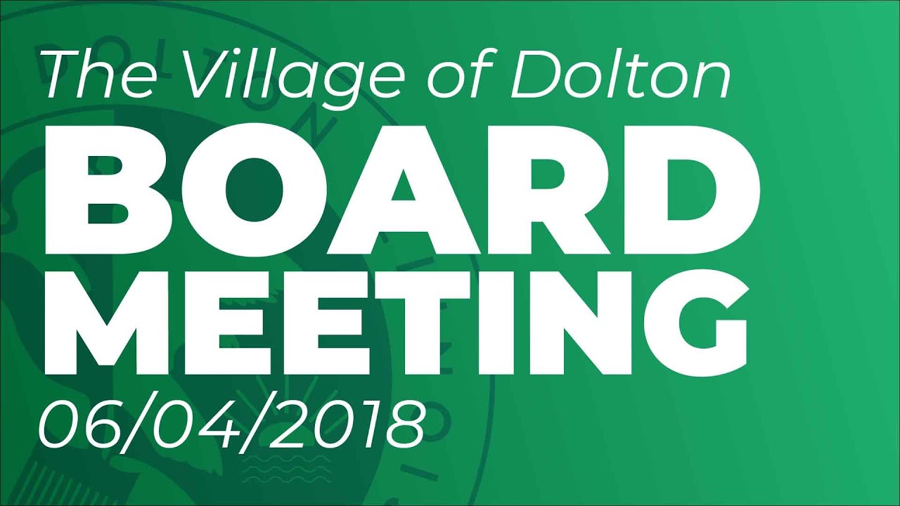 Dolton Board Meeting 6/4/2018