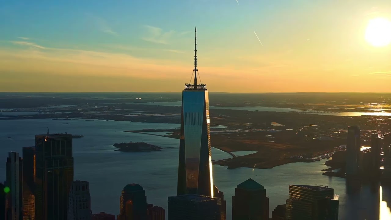 World Trade Center aerial views.#dronevideo #djimini5pro #worldtradecenter #nycskyline