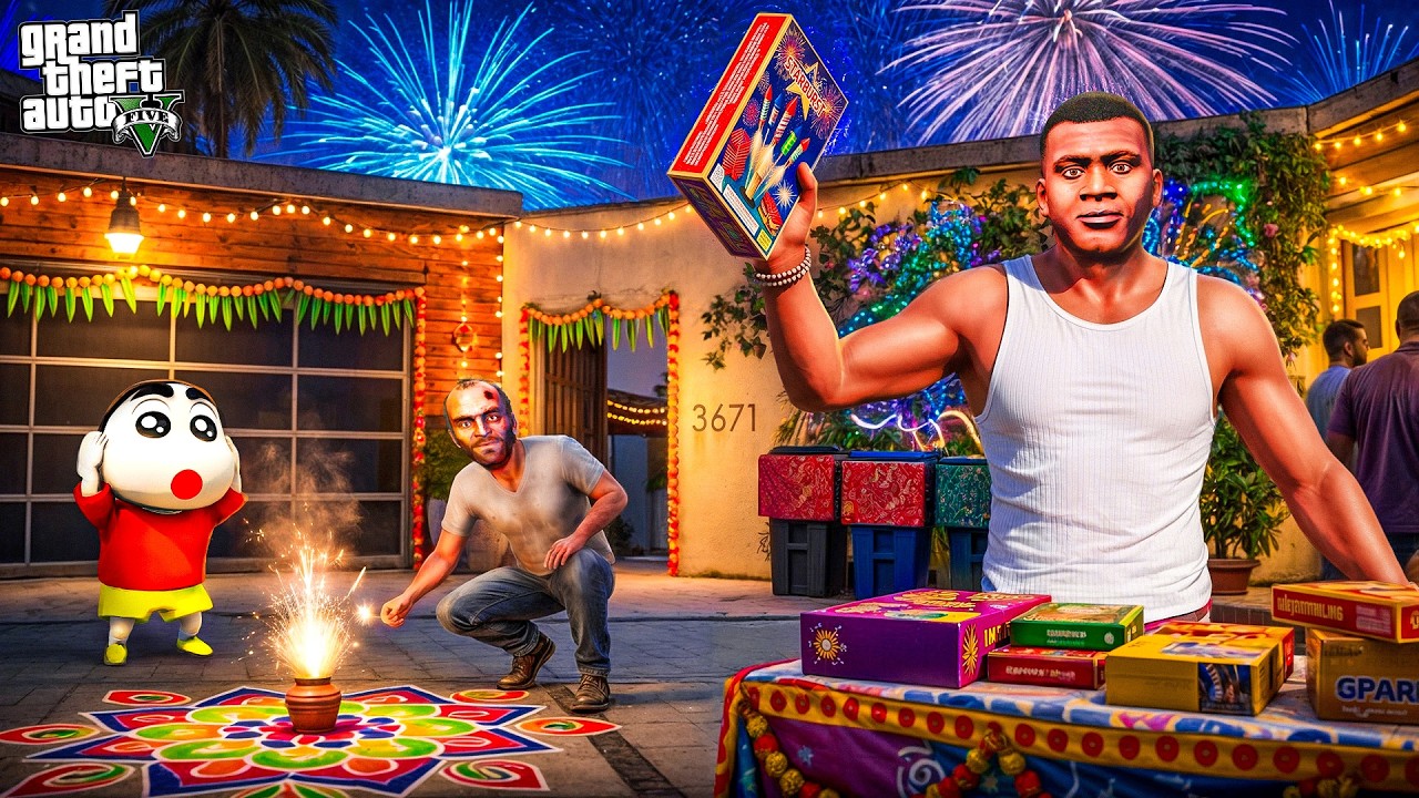 Franklin & Shinchan Celebrate Vishu! 🌼😱 | GTA 5 Malayalam