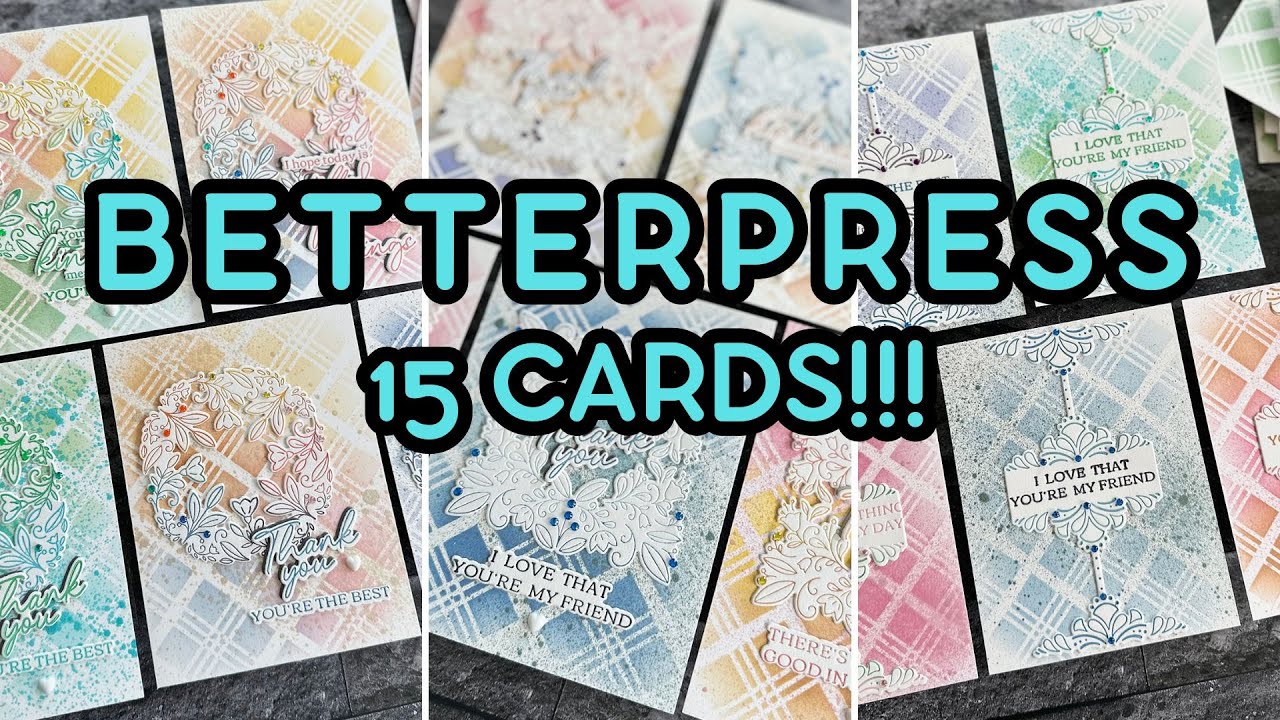Betterpress Made Easy! 15 Cards with Pinkfresh Studio December 2023 Release