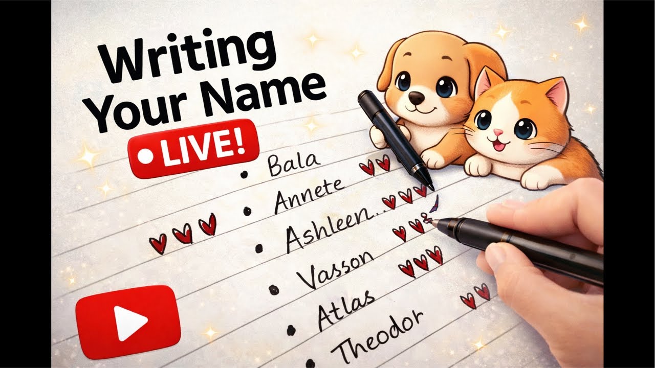 Live🔴 writing ✍🏻 your name‼️#live #writing 