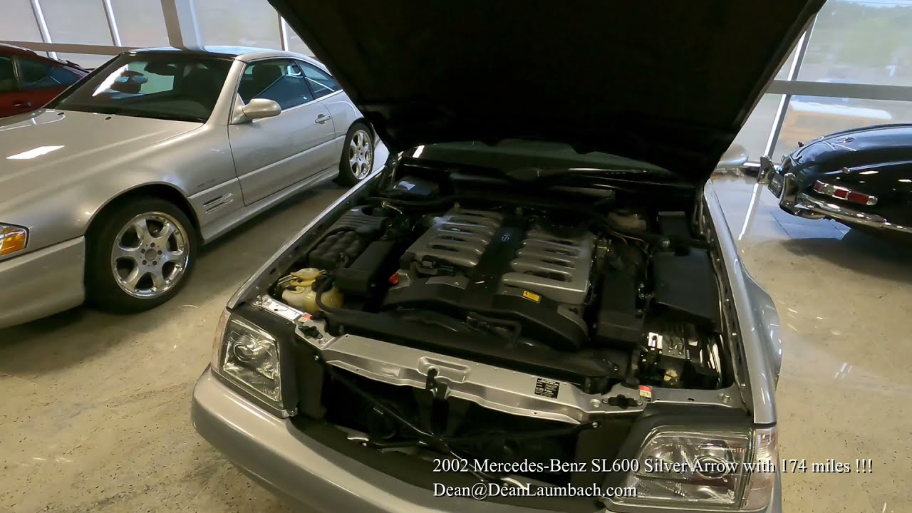 2002 Mercedes-Benz SL600 Silver Arrow with 174 miles !!! 5/17/21