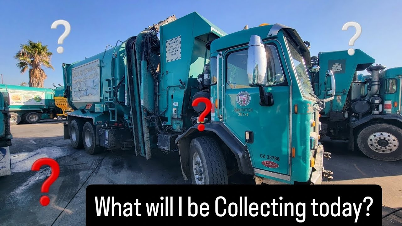 Garbage Truck POV: Garbage? Recycle? or Green Waste? Los Angeles Sanitation