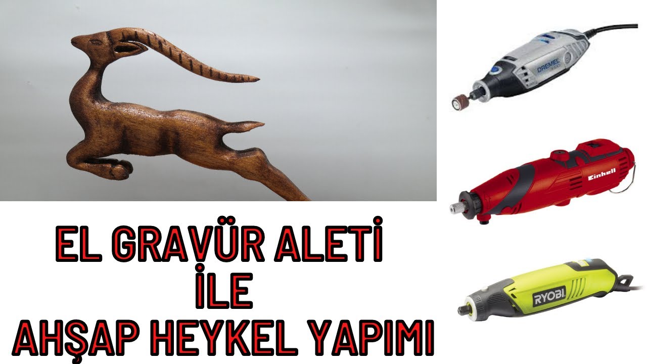El Gravür Aleti İle Ahşap Heykel Yapımı ( sesli anlatım ) Wood Sculpture Making with Engraving Tools