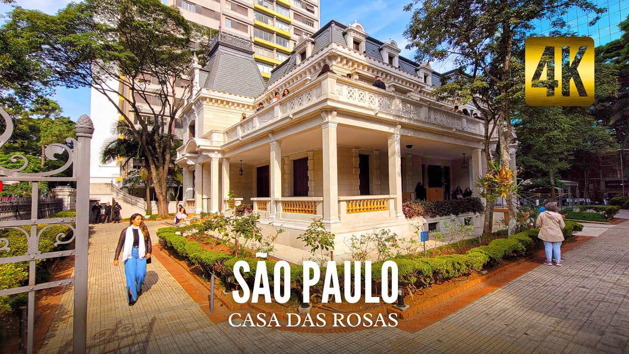 Casa das Rosas | Caminhando em São Paulo 4K