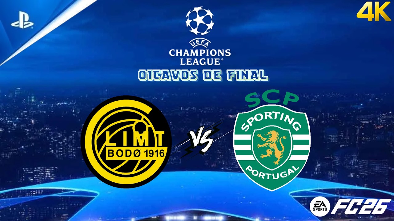 FK Bodo/Glimt - Sporting CP | Oitavos de Final CHAMPIONS LEAGUE 25/26 | PS5 4K