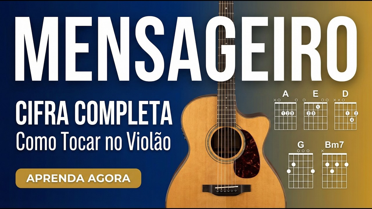 🎶 CIFRA COMPLETA | Mensageiro – Aprenda a Tocar no Violão e Teclado 🎹✨