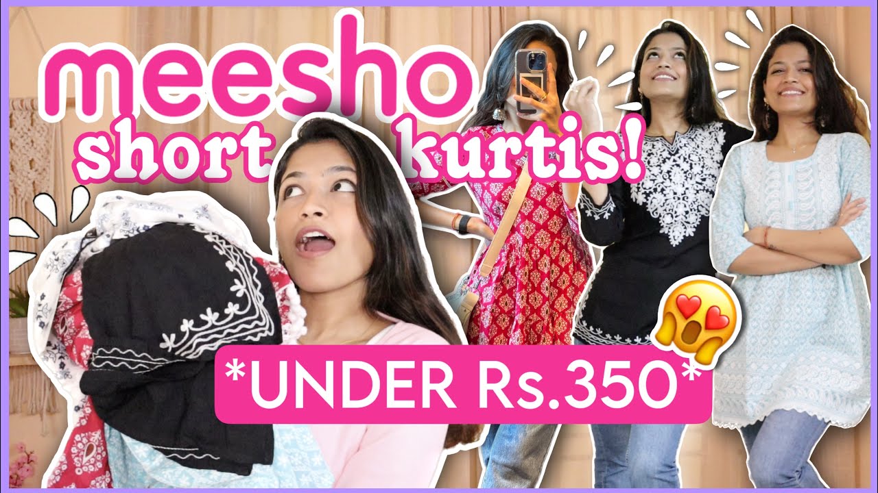 MEESHO Short Kurti Haul UNDER Rs.350 Only!!😱✨|Short Kurtis for Office/College🌸 #meesho #meeshohaul