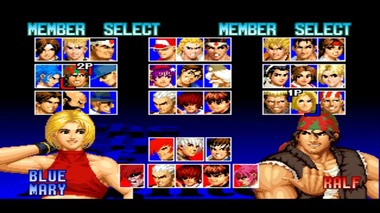 KOF 97 PS1 VERSUS MODE GAMEPLAY
