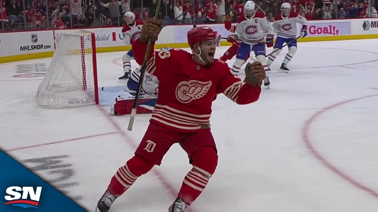 Red Wings' Alex DeBrincat Capitalizes On Mike Matheson's Gaffe With Go-Ahead Goal