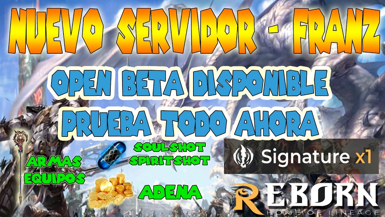 🚀NO TE PUEDES PERDER EL NUEVO SERVIDOR🤑 LINEAGE 2 L2 REBORN SIGNATURE FRANZ